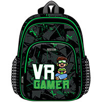 BossTeam VR Gamer iskolai hátizsák szivacsos háttal - 40,5x14x30,5 cm