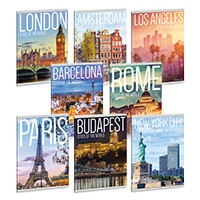 Cities of the World kockás füzet - A5 - többféle