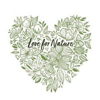 Dekupázs szalvéta - Love for Nature - virágos szív