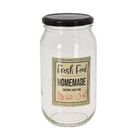 Fresh Food Homemade feliratos tárolóüveg csavarható tetővel - 1 literes