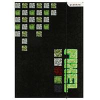 GAME PIXEL gumis mappa - A4 - fekete/zöld