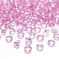 Gyémánt alakú Kristály hatású Dekorkő - világos rózsaszín - 100 db