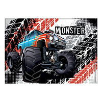 Monster Truck autós műanyag irattartó tasak - A4