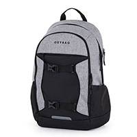 OXY BAG Zero laptoptartós diák hátizsák - 22 literes - fekete/szürke