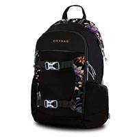 OXY BAG Zero laptoptartós diák hátizsák - 22 literes - fekete virágos