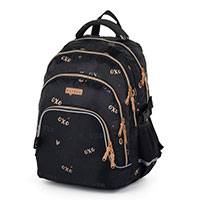 OXY SCOOLER iskolai hátizsák - 23 literes - fekete/barack OXO