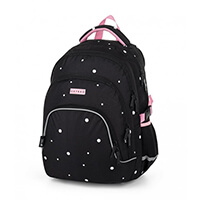 OXY SCOOLER iskolai hátizsák - 23 literes - fekete/pöttyös Dots