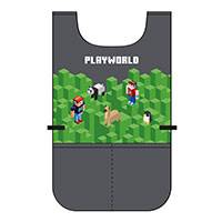 PlayWorld festőköpeny - OXY BAG - zöld/szürke