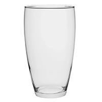 Átlátszó üveg váza - 25x14 cm