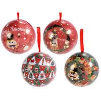 Karácsonyi diótörős szétnyitható gömb dísz ajándékhoz 12 cm - többféle