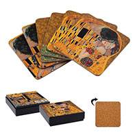 Klimt parafa poháralátét dobozban - 6 darabos