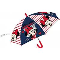 Minnie Egeres esernyő - 74 cm - sötétkék - piros/fehér csíkos