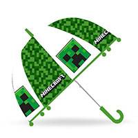 Minecraft átlátszó esernyő - 70 cm - zöld/fehér