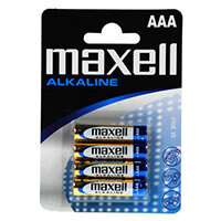 Maxell: Alkáli vékony ceruzaelem 1.5V AAA LR03 4 darab bliszteres csomagolásban