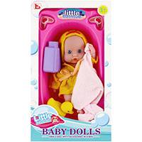 Baby Dolls baba sárga fürdőköpenyben - káddal