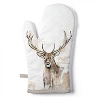 Szarvasos textil edényfogó kesztyű - Antlers - 30x18 cm