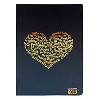 Blasetti Gold prémium vonalas füzet - A4 38 lapos - szív