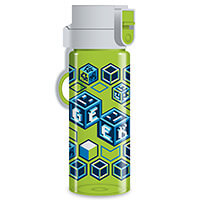 Geek kockás BPA mentes kulacs - 475 ml - zöld