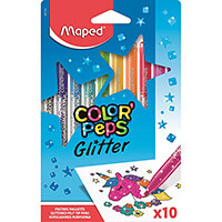 MAPED Color Peps GLITTER filctoll készlet - 10 darabos - csillámos