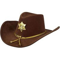 Sheriff - Cowboy kalap csillaggal - barna - felnőtt