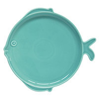Hal formájú porcelán desszertes tányér - 22,5x20,5 cm - Sea Friends