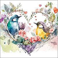 Madaras szalvéta - Loving Birds