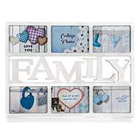 FAMILY családi fali fényképkeret - 6 képes - 46x33,6 cm