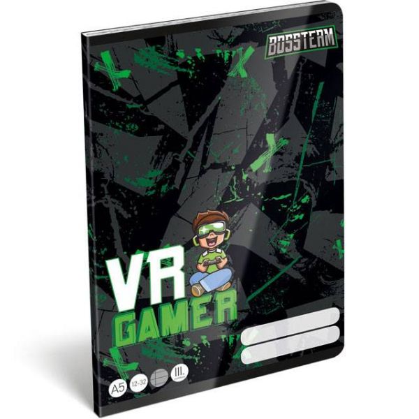 BossTeam VR Gamer füzet - 3. osztályos vonalas - 12-32