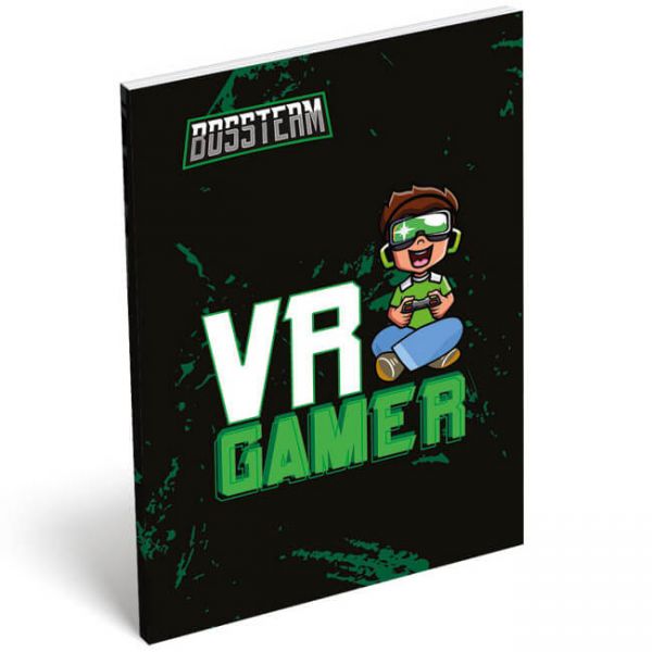 BossTeam VR Gamer papírfedeles notesz - A7