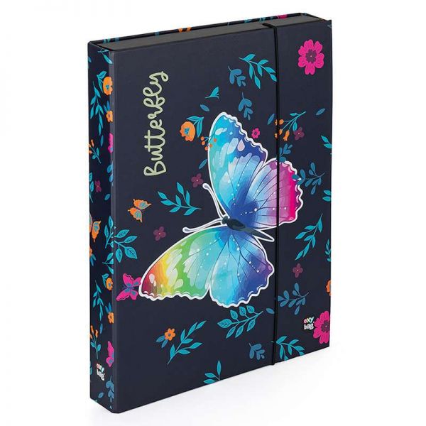 Butterfly pillangós füzetbox - A4 - kék