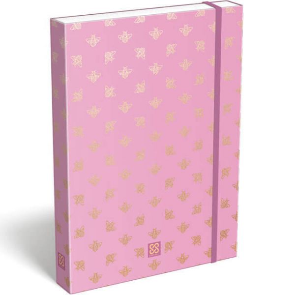 Cornell Pink Bee méhecskés füzetbox A4 - rózsaszín - Lizzy Card