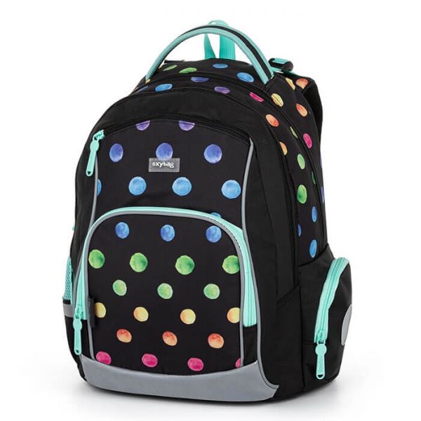 Dots pöttyös OXY GO iskolai hátizsák - iskolatáska - 22 literes