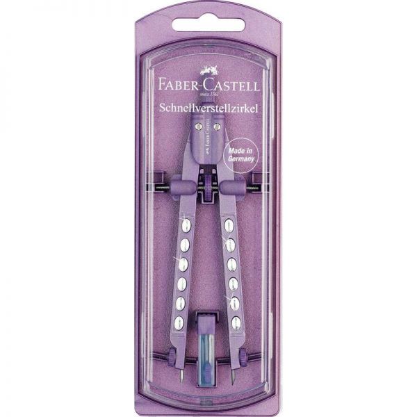 Faber-Castell Factory Sparkle körző készlet - metál lila