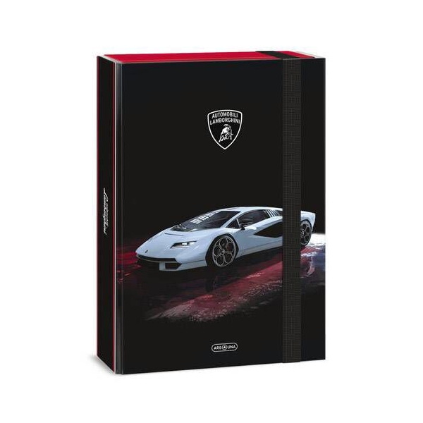 Lamborghini füzetbox A4 - fekete/ezüst