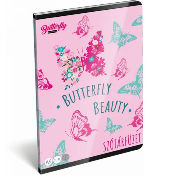 Lollipop Cute Butterfly pillangós szótár füzet - A5