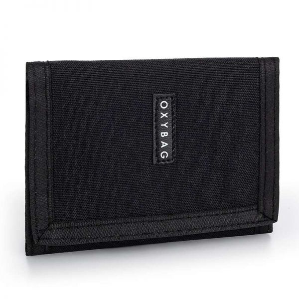 OXY BAG Unicolor tépőzáras pénztárca - fekete