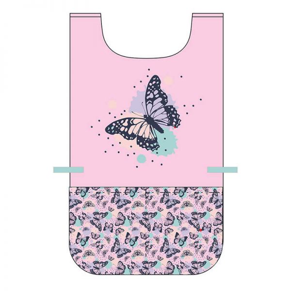 Pillangós festőköpeny - OXY BAG - rózsaszín