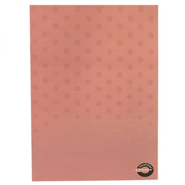 PLAIN egyszínű kockás füzet - A4 40 lapos - világos rózsaszín / nagy pöttyök