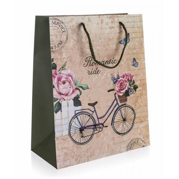 Romantik rózsás ajándéktasak - 22x10x18 cm - Romantic Ride