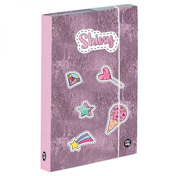 Shiny füzetbox - A4 - rózsaszín OXY BAG