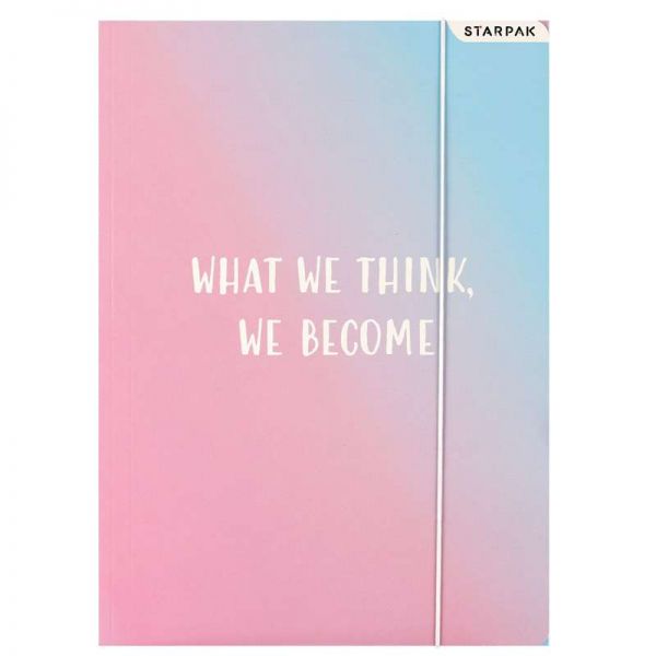 Színátmenetes gumis mappa A4 - What we think we become - Starpak