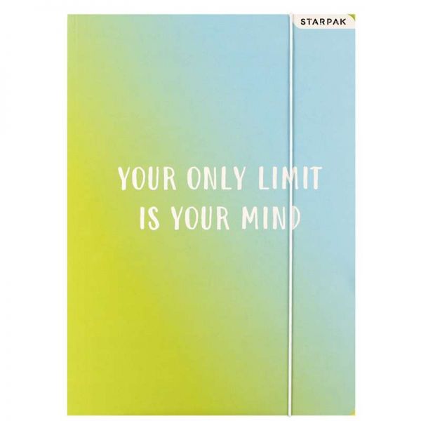 Színátmenetes gumis mappa A4 - Your only limit is your mind - Starpak