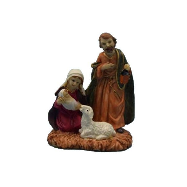 Betlehemi Szent család szobor 6x8 cm - poliresin