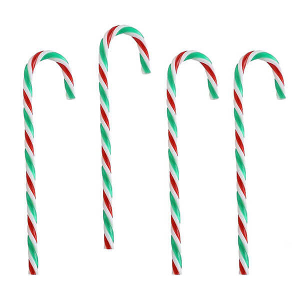 Karácsonyi nyalóka karácsonyfadísz - 4 darabos - 15 cm - zöld/piros