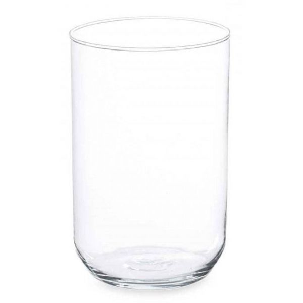 Üveg váza dekorációs célra is - egyenes falú - 20,5x13,5 cm
