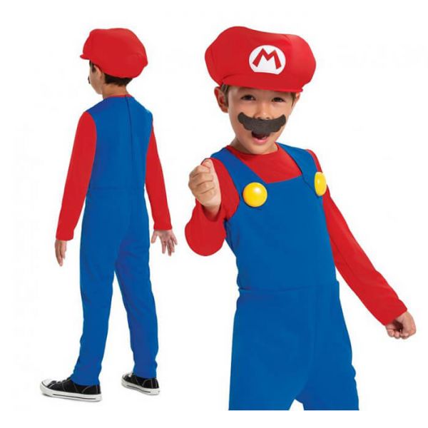 Super Mario licenszes jelmez - S méret - 4-6 éveseknek