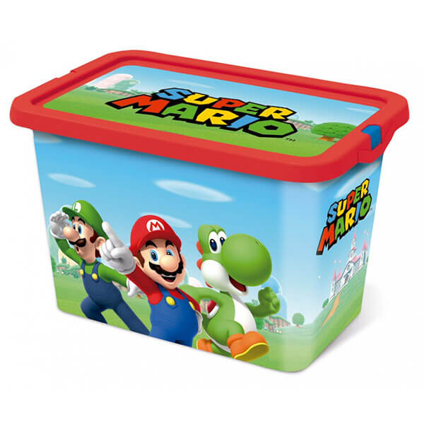 Super Mario műanyag játéktároló doboz - 7 literes