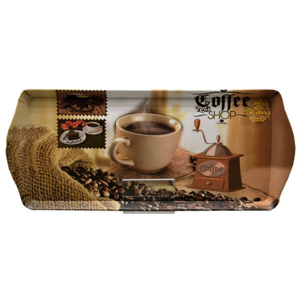 Coffee kávés műanyag zserbós tálca - 38x2x16,5 cm