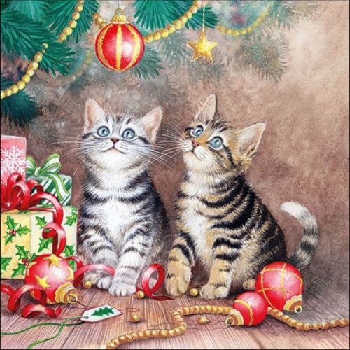 Karácsonyi cicás szalvéta - Magic of Christmas