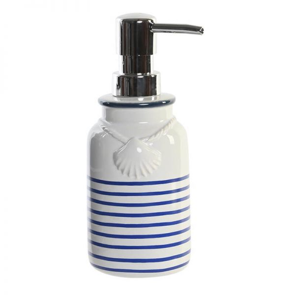 Navy kerámia folyékony szappanadagoló  - fehér kék csíkos